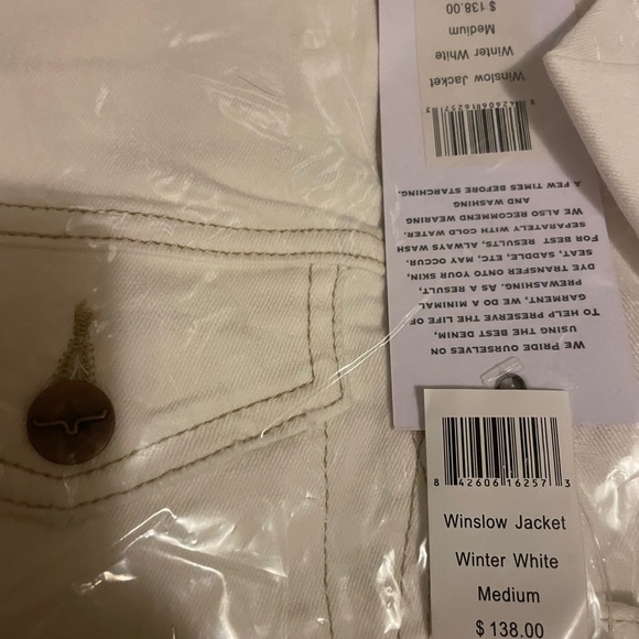 NWT Womens Kimes Ranch Medium Winslow Jacket in Winter Whitee (Jean Jacket) - Picture 3 of 7